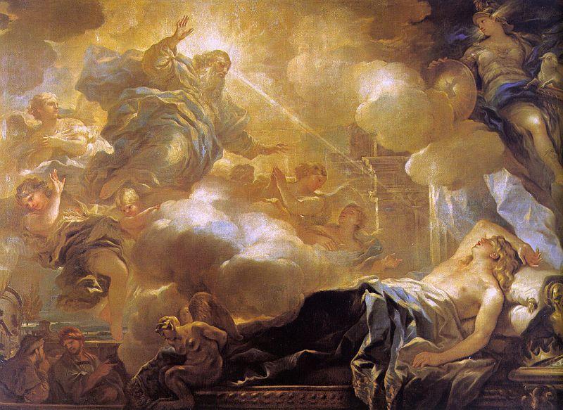  Luca  Giordano The Dream of Solomon oil painting picture